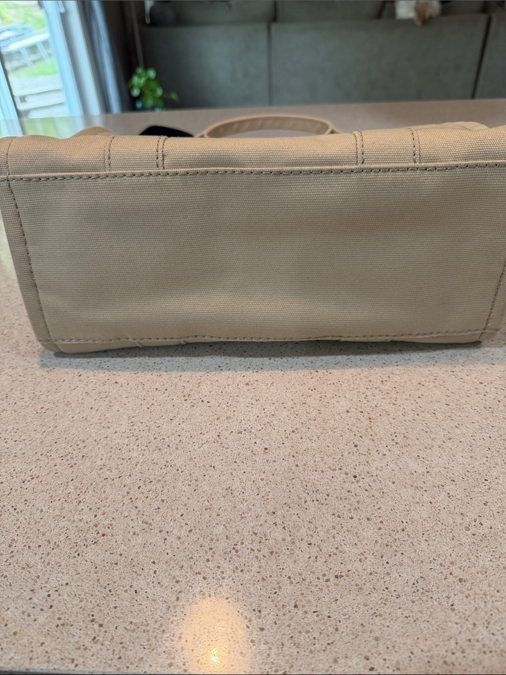 Marc Jacobs Beige Canvas 'The Tote Bag' with White Logo - Picture 5 of 8